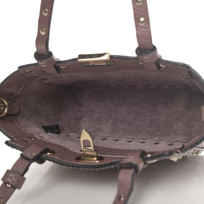 Valentino Garavani Grained Calfskin Micro Rockstud Tote Dark Mauve 4 of 4