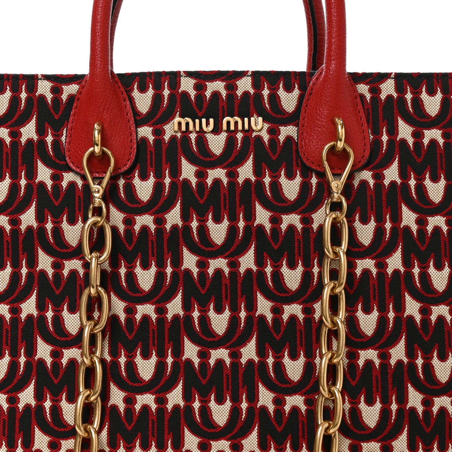 Miu Miu Jacquard Madras Logo Fuoco 7 of 9