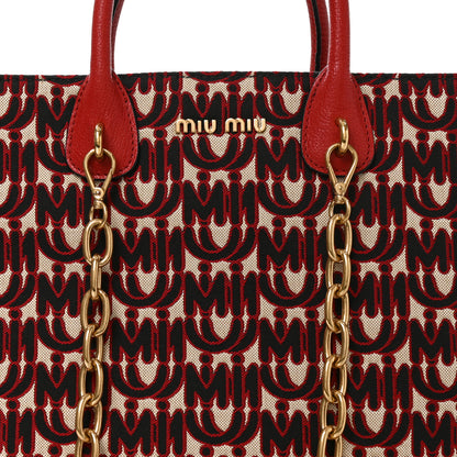 Miu Miu Jacquard Madras Logo Fuoco 7 of 9
