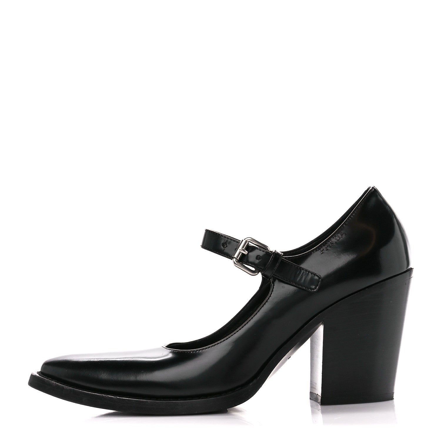 Prada Spazzolato Mary Jane 90mm Pumps 39 Black 1 of 9