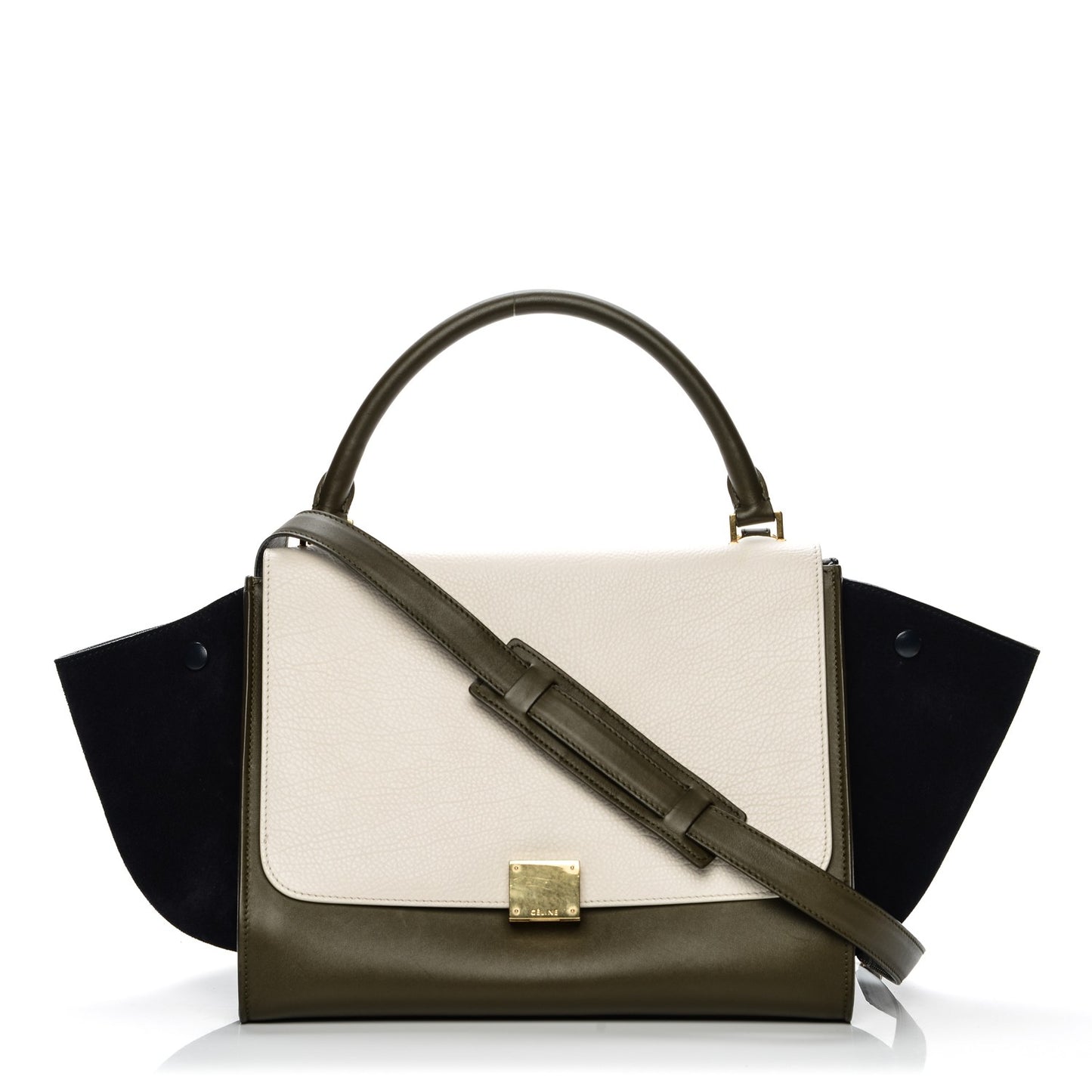 Velluto Calfskin Suede Medium Tri-Color Trapeze