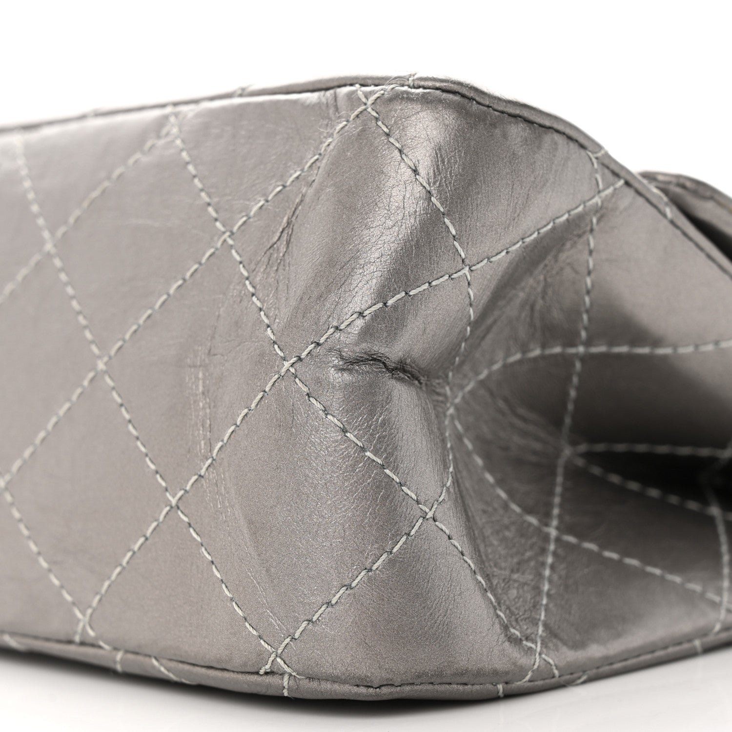 Chanel Metallic Aged Calfskin Quilted 2.55 Reissue 227 Flap Grey 10 of 17