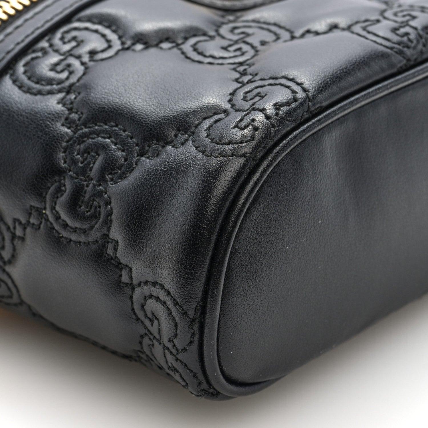 Gucci Calfskin GG Matelasse Mini Top Handle Bag Black 8 of 9