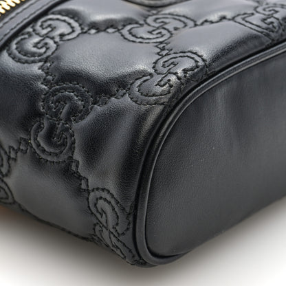 Gucci Calfskin GG Matelasse Mini Top Handle Bag Black 8 of 9