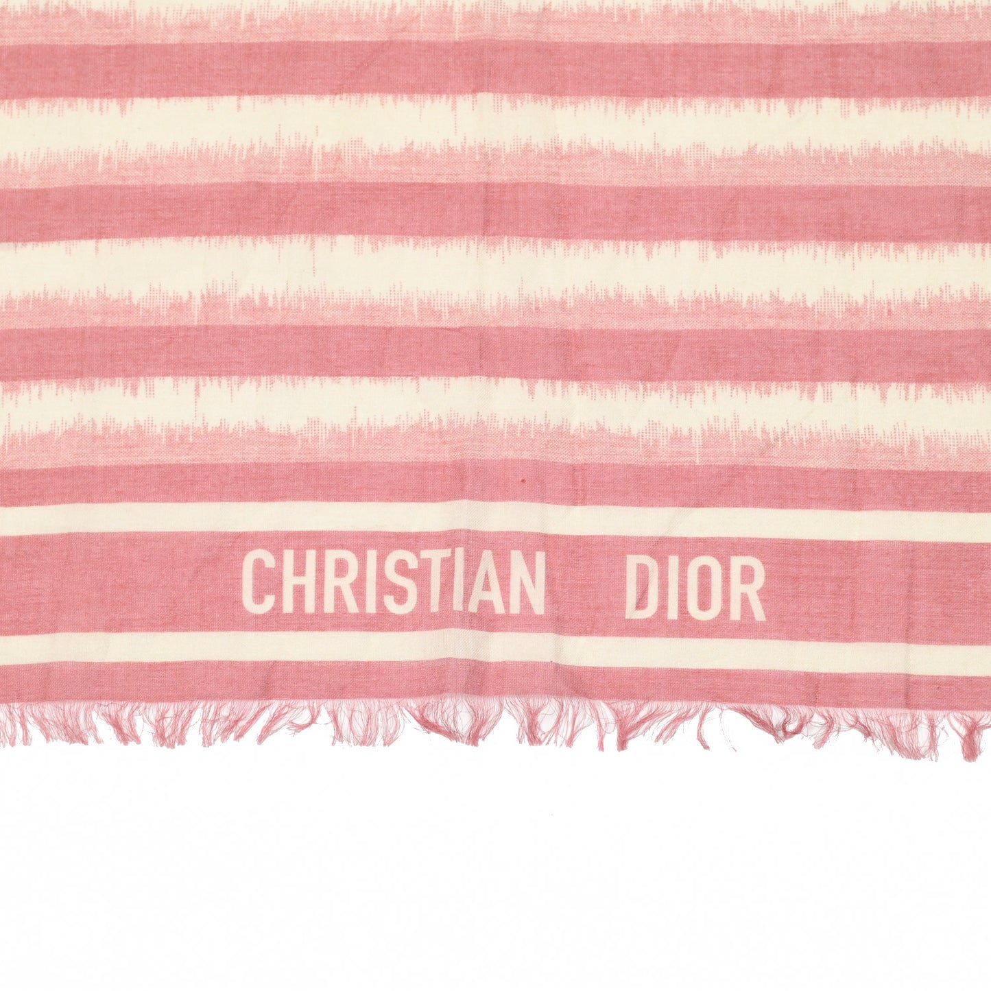 Cotton Striped Scarf Pink