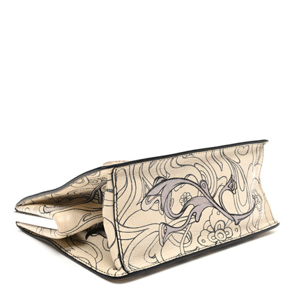 Prada X JAMES JEAN Glace Calfskin Rabbit Print Shoulder Bag Opaline 4 of 10