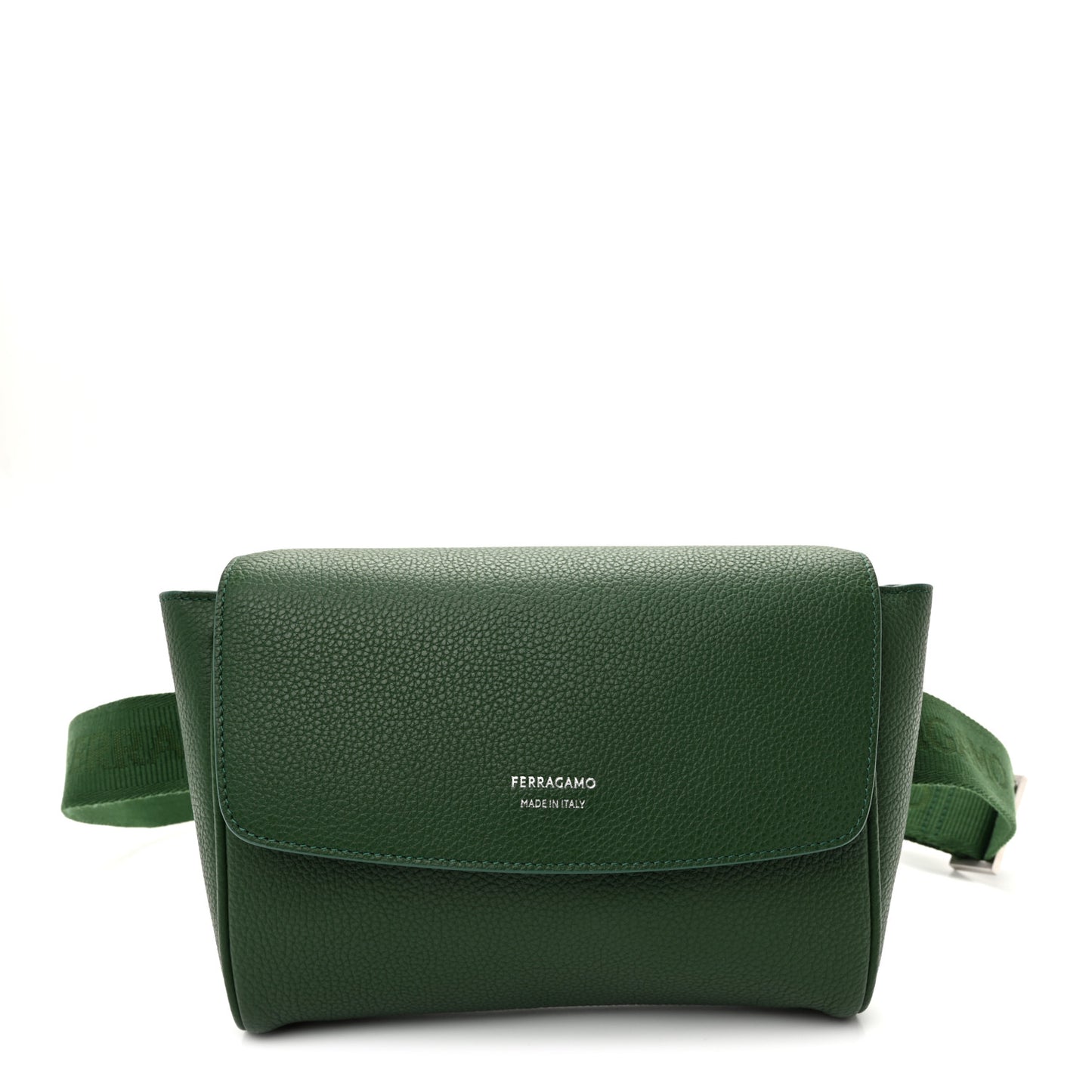 Grained Calfskin Belt Bag Forest Green