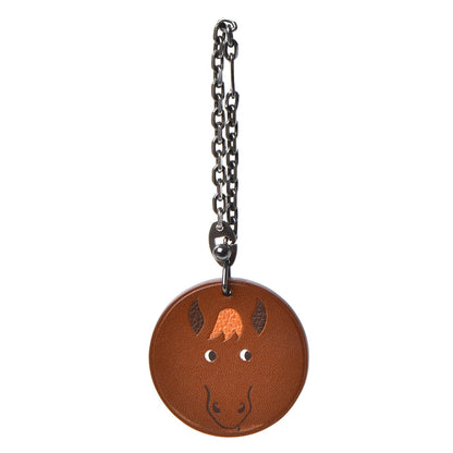 Hermes Barenia Horse Key Chain Fauve 1 of 8