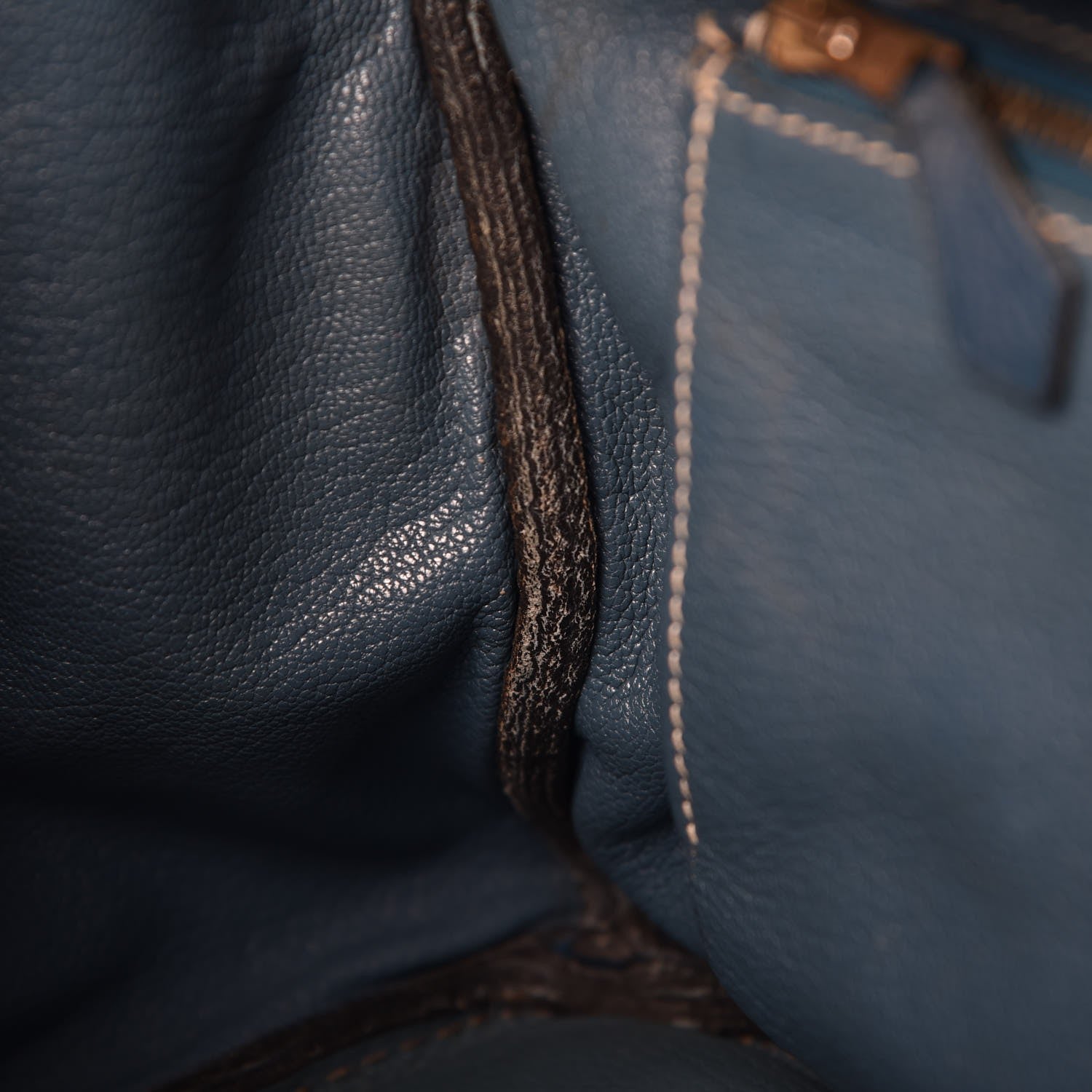 Hermes Taurillon Clemence Birkin 35 Bleu Thalassa 20 of 44