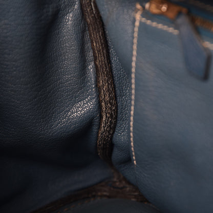 Hermes Taurillon Clemence Birkin 35 Bleu Thalassa 20 of 44