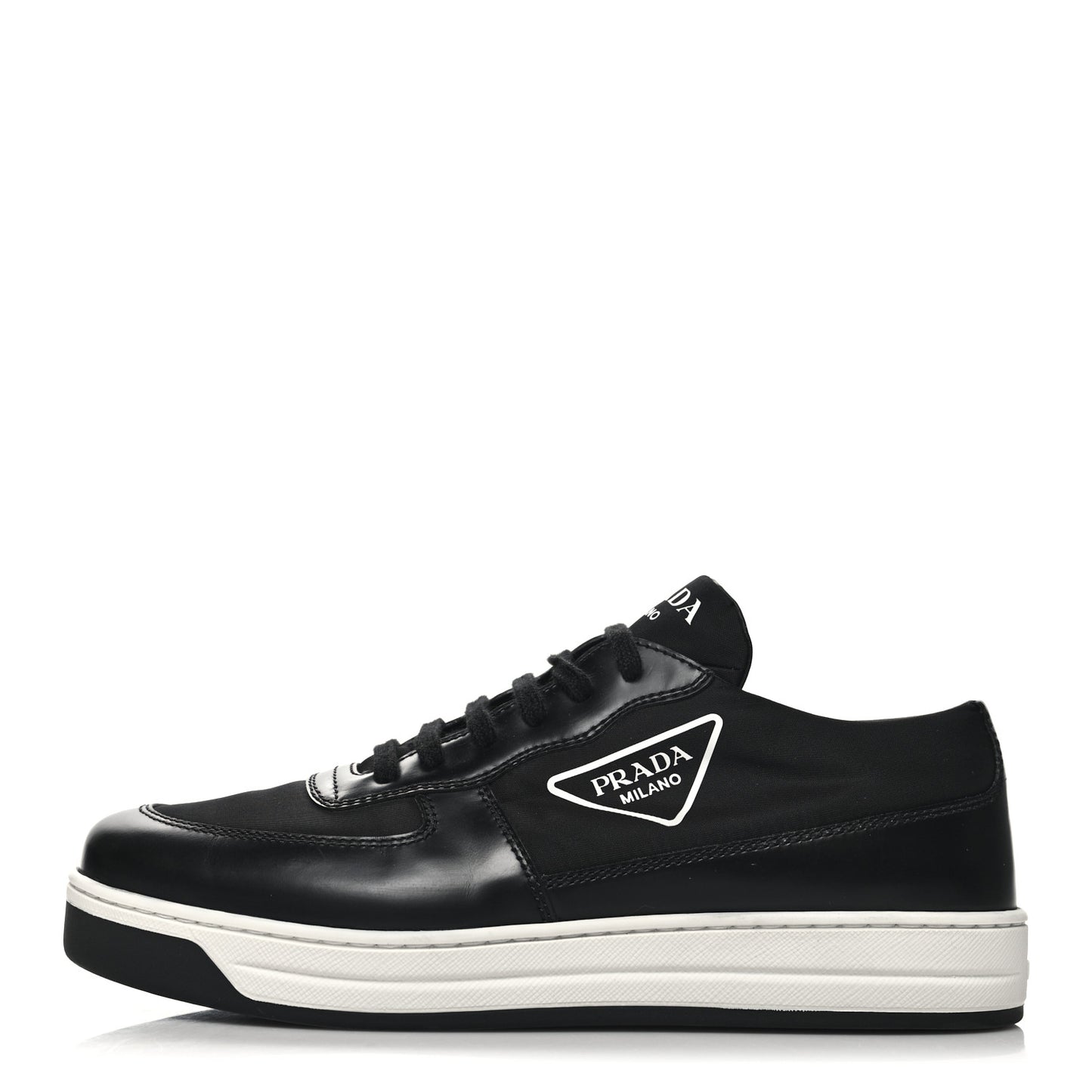 Spazzolato Rois Re-Nylon Triangle Logo Womens Low Top Sneakers 38.5 Black