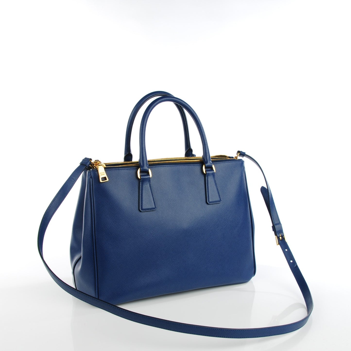 Saffiano Medium Galleria Double Zip Tote Bluette