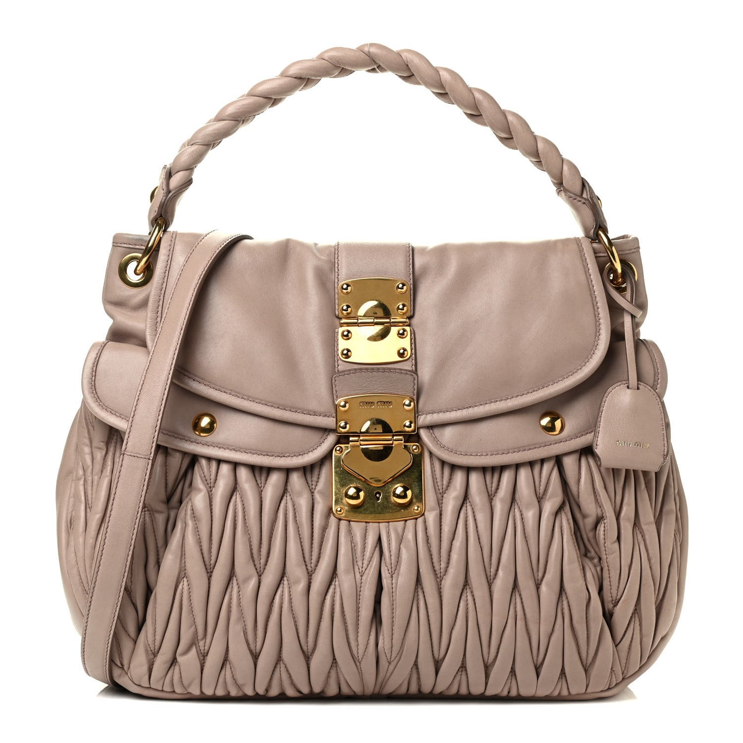 Nappa Matelasse Coffer Hobo Cammeo