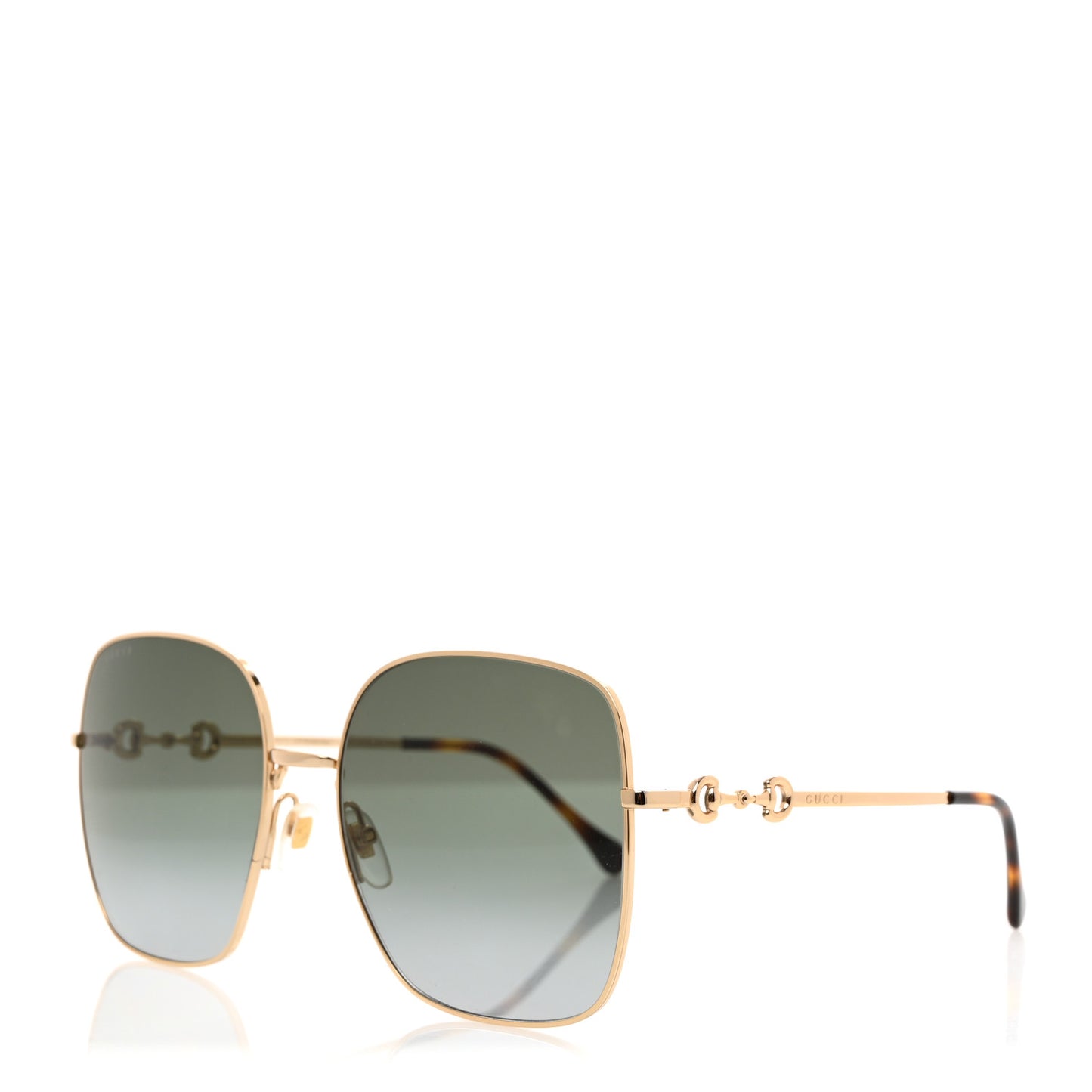 Metal Horsebit Square Sunglasses GG0879S Grey