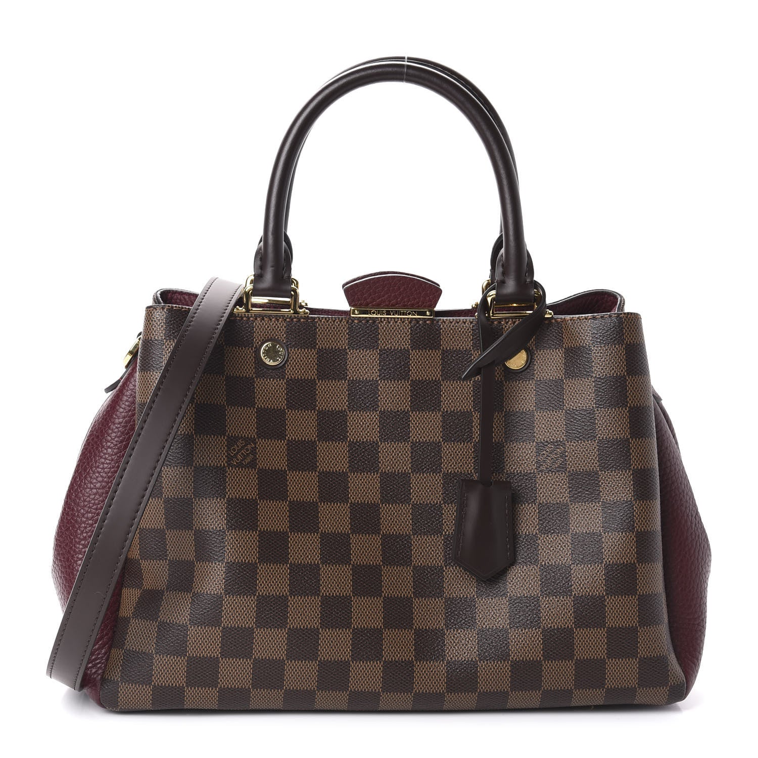 Louis Vuitton Damier Ebene Cuir Taurillon Brittany Bordeaux 1 of 9
