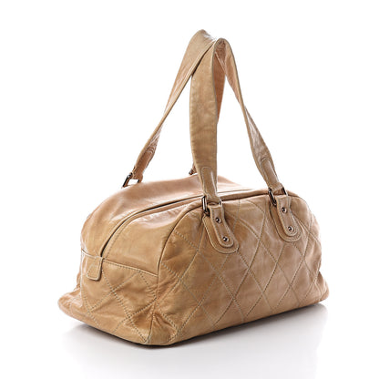 Chanel Lambskin Cloudy Bundle Bowler Beige 2 of 8