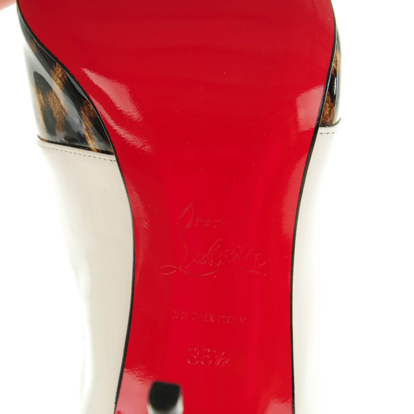 Jazz Calf Patent Leopard Print Dictata 100 Pumps 36.5 Version Brown