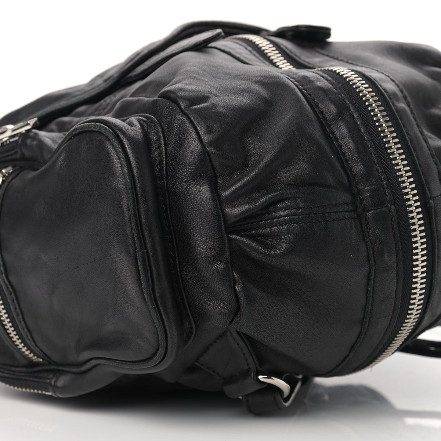 Lambskin Marti Backpack Bag Washed Black Rhodium Hardware
