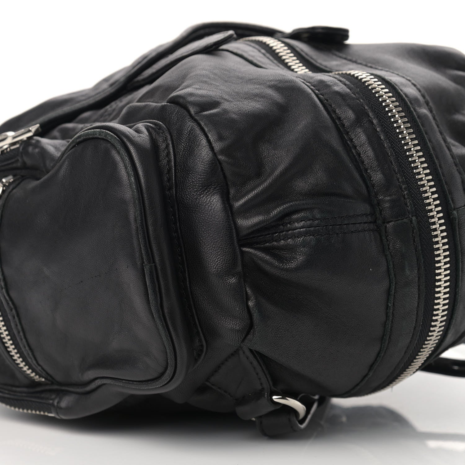 Alexander Wang Lambskin Marti Backpack Bag Washed Black Rhodium Hardware 7 of 8