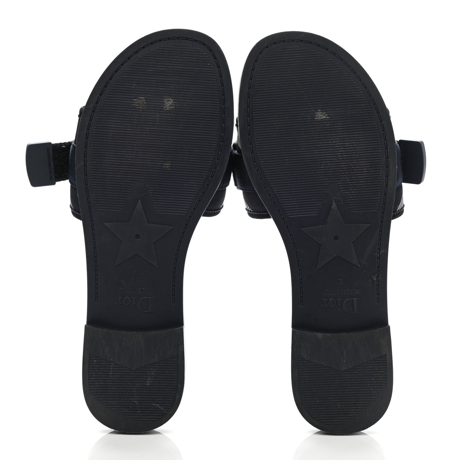 Christian Dior Technical Stretch Fabric Camouflage Dio(r)evolution Slide Sandals 39 Deep Blue 5 of 11