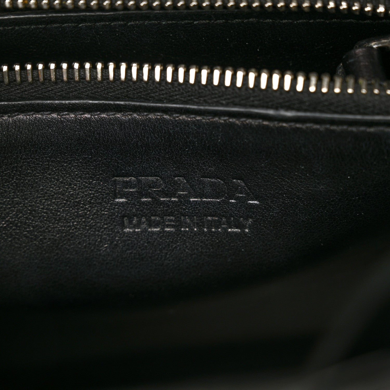 Prada Vitello Intreccio Tress Handbag Black 5 of 10