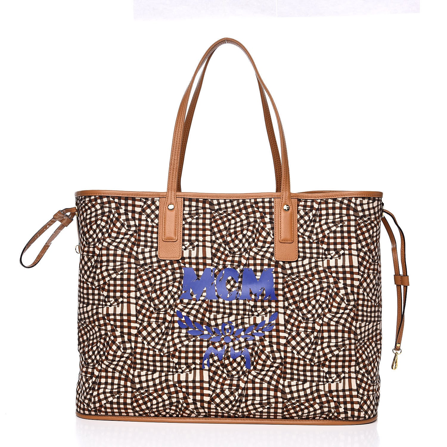 MCM Visetos Large Liz Reversible Shopper Tote Cognac 3 of 12