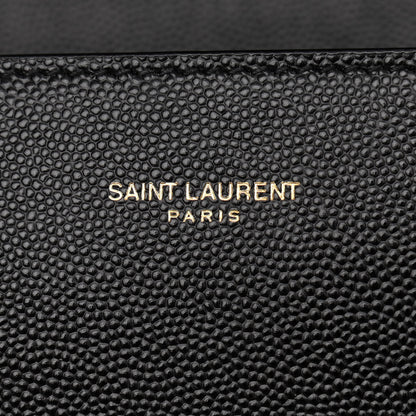 Saint Laurent Grain de Poudre Medium Classic Monogram Cassandra Top Handle Black Rouge Legion 6 of 10