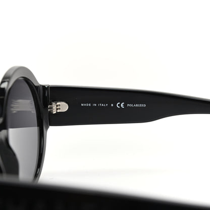 Chanel Acetate Polarized Round Sunglasses 5410 Black 6 of 8