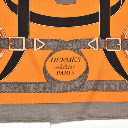 Hermes Cashmere Silk Eperon D'Or Shawl 140 3 of 7