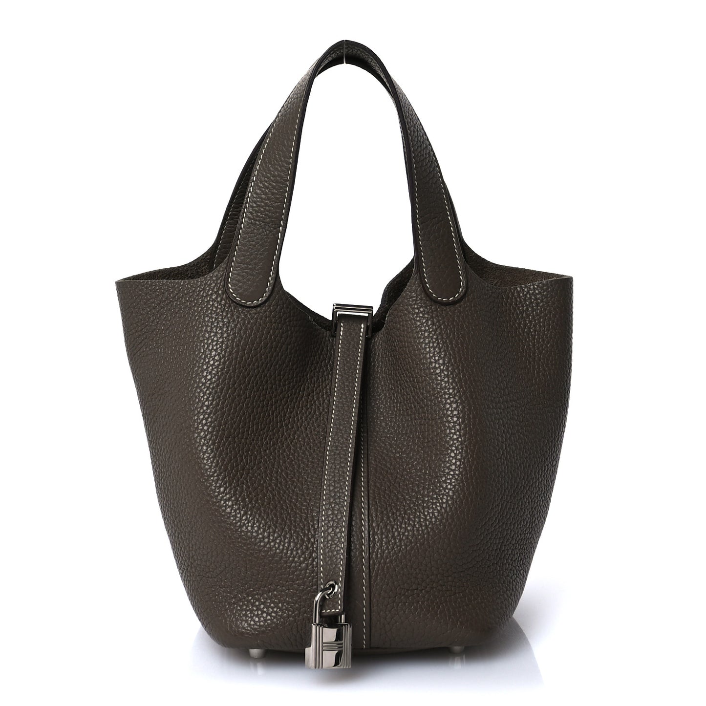 Taurillon Clemence Picotin Lock 18 PM Etoupe