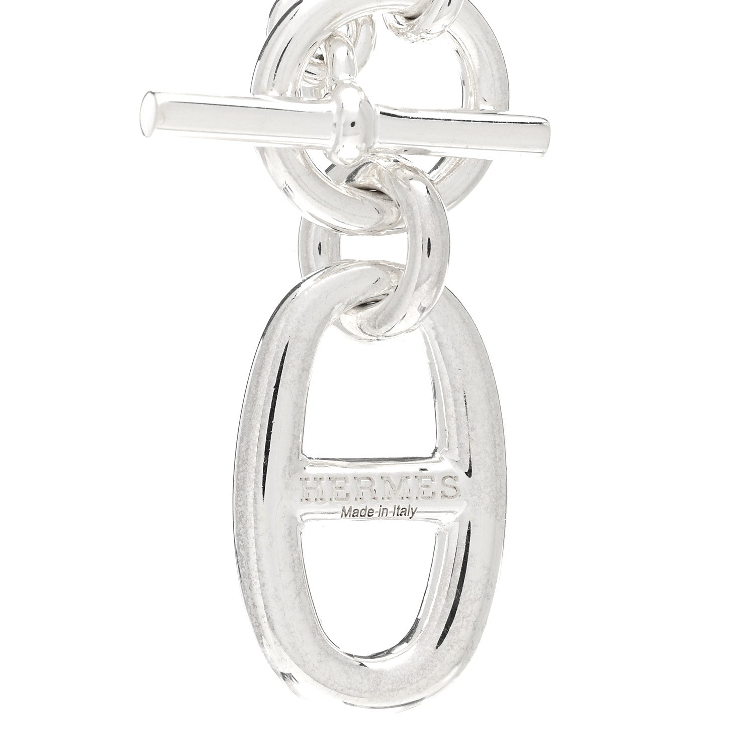 Hermes Sterling Silver Amulette Chaine d'Ancre Necklace 3 of 4