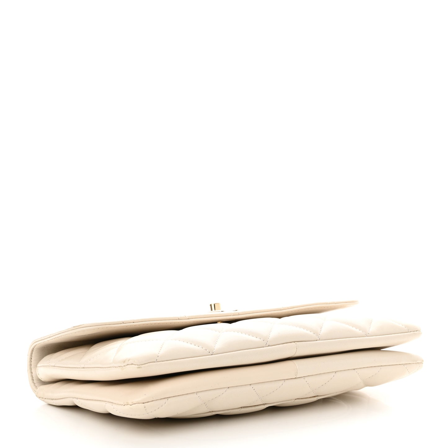 Lambskin Quilted Medium Trendy CC Flap White
