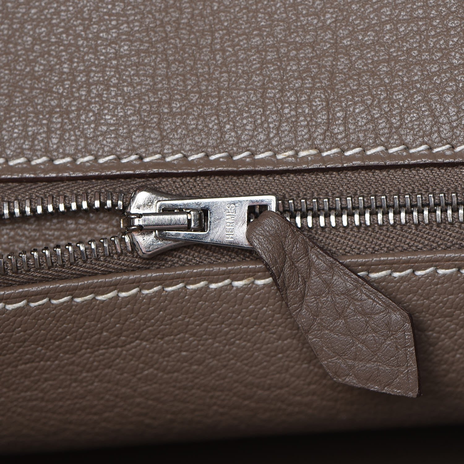 Hermes Taurillon Clemence JPG Shoulder Birkin II 42 Etoupe 19 of 37