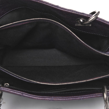 Chanel Iridescent Caviar Quilted Chic Shopping Tote Purple 4 of 14