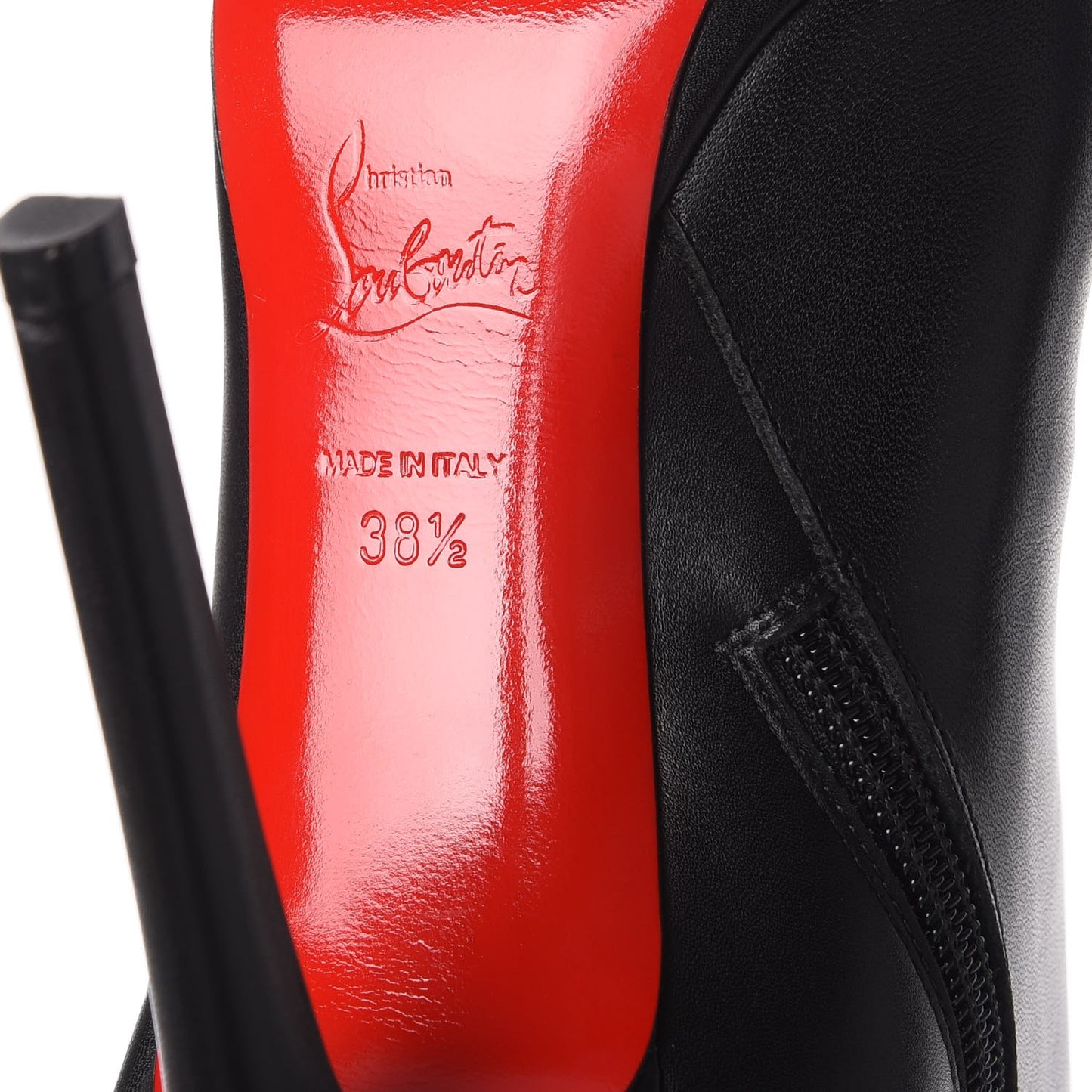 Calfskin Botalili 120 Tall Boots 38.5 Black