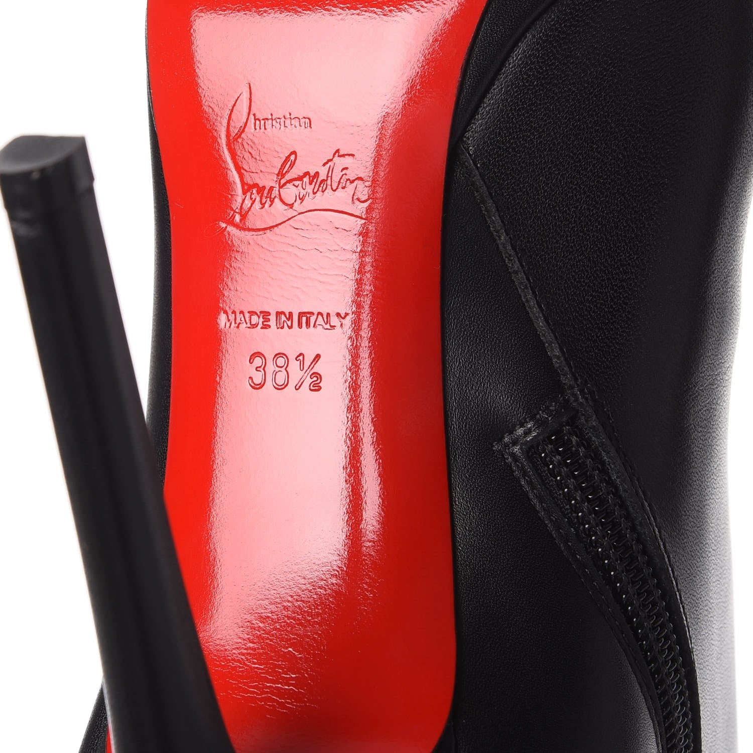 Christian Louboutin Calfskin Botalili 120 Tall Boots 38.5 Black 6 of 8