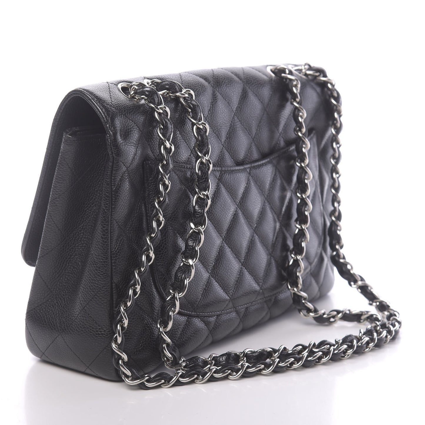 Caviar Quilted Jumbo Single Flap Black