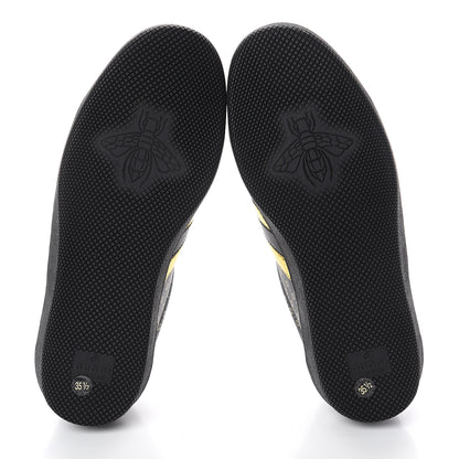 Gucci X DAPPER DAN Calfskin Laminated Ayers GG Micro Monogram Womens G74 Sneakers 35.5 Black Gold 5 of 7