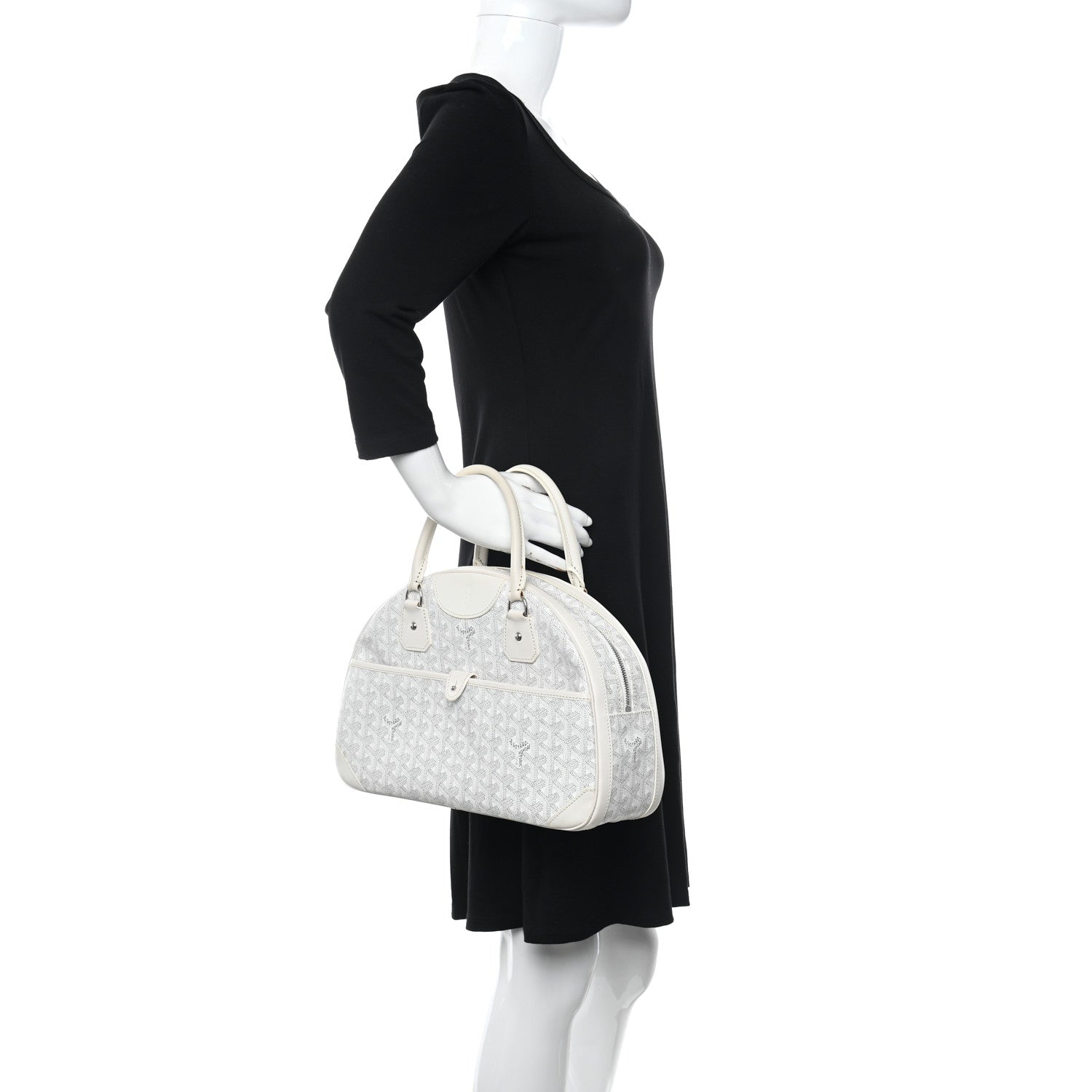 Goyard Goyardine Saint Jeanne MM Bowler White 2 of 10