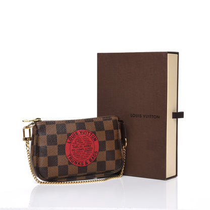 Louis Vuitton Damier Ebene Complice Trunks and Bags Mini Pochette Accessories Red 8 of 8