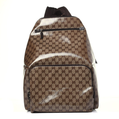 Gucci Crystal Monogram Backpack Dark Brown 1 of 12