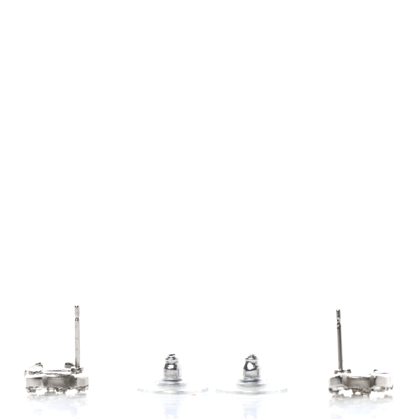 Crystal CC Earrings Silver