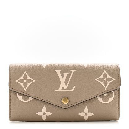 Louis Vuitton Empreinte Monogram Giant Sarah Wallet Tourterelle Creme 1 of 9
