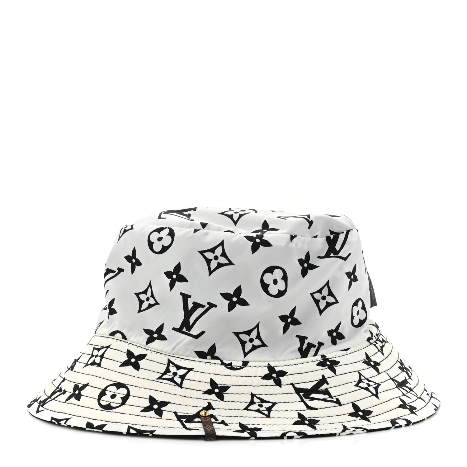 Louis Vuitton Nylon Monogram Reversible Bob Bucket Hat M Black White 8 of 13