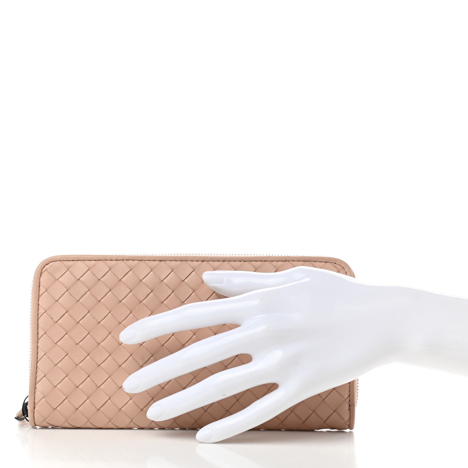 Bottega Veneta Nappa Intrecciato Zip Around Wallet Flamingo 2 of 9