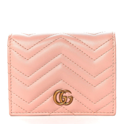 Gucci Calfskin Matelasse GG Marmont Card Case Wallet Perfect Pink 9 of 16