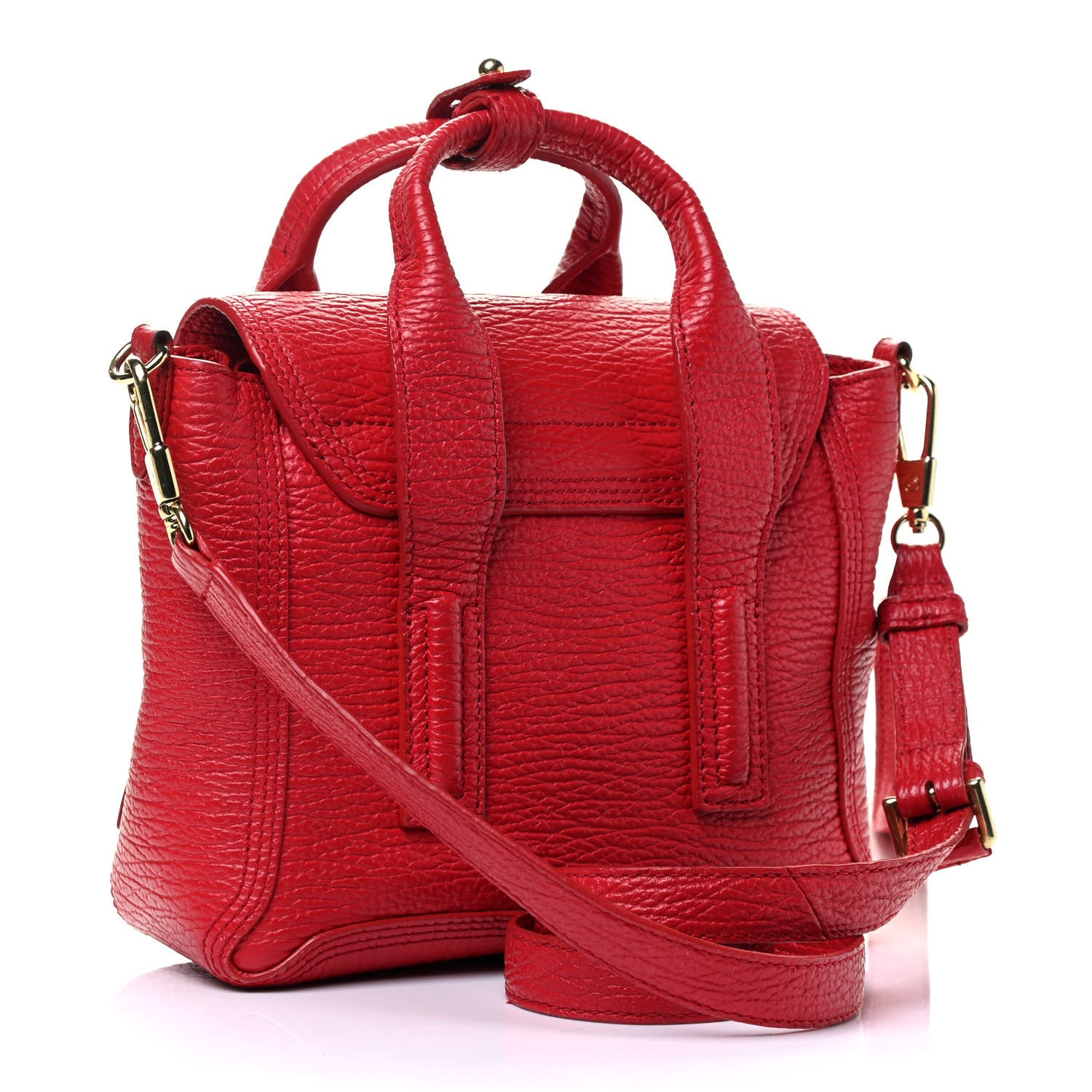 3.1 Phillip Lim Textured Calfskin Mini Pashli Satchel Red 2 of 5