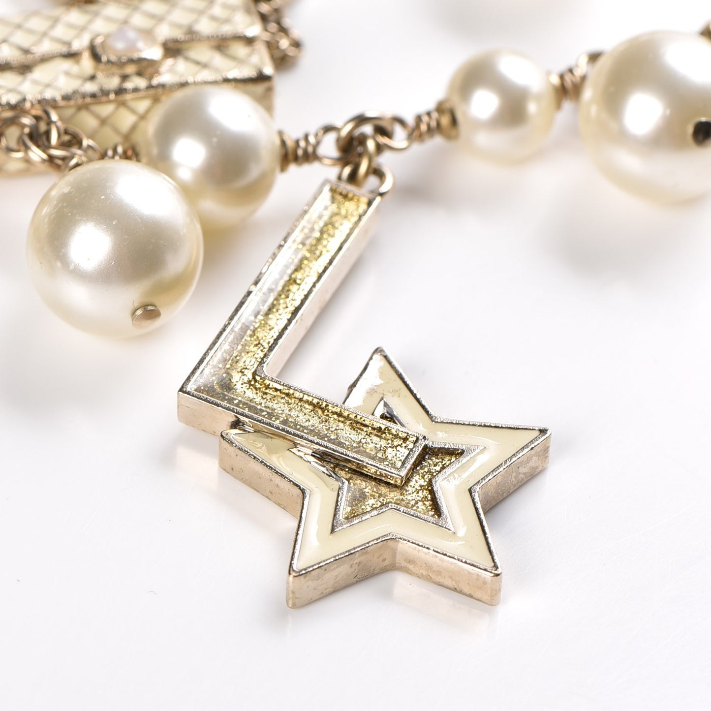 Pearl Charm Coco CC Belt Gold