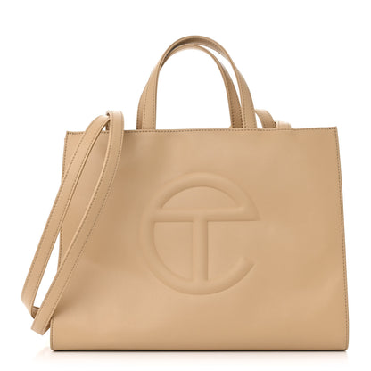 Telfar Vegan Leather Medium Shopping Bag Cream 1 of 15