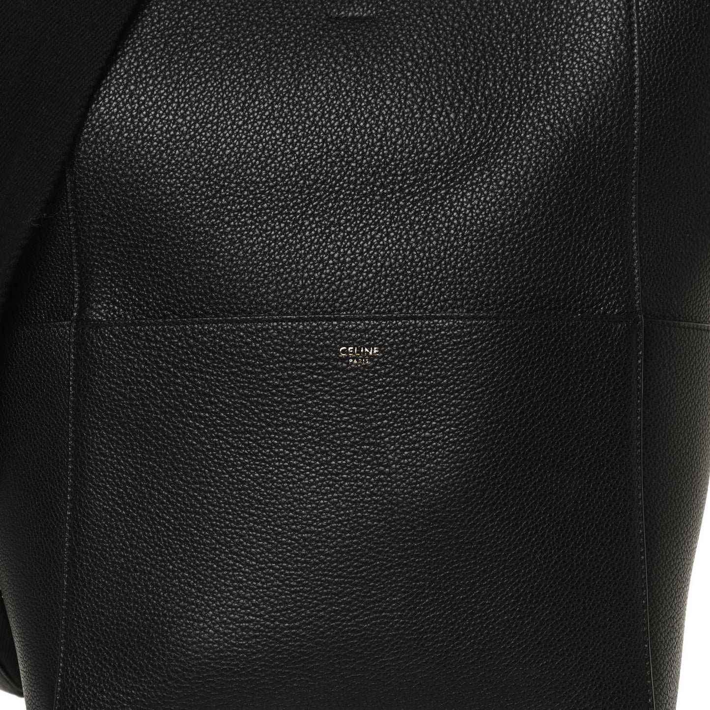 Goatskin Sangle Bucket Bag Black